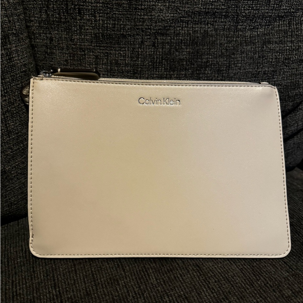 Calvin Klein Large Tan Taupe WRISTLET